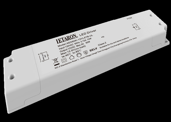 বাথরুম ফার্নিচার লাইটিং পাওয়ার সাপ্লাই LED ড্রাইভার ডিমেবল 60W 12V